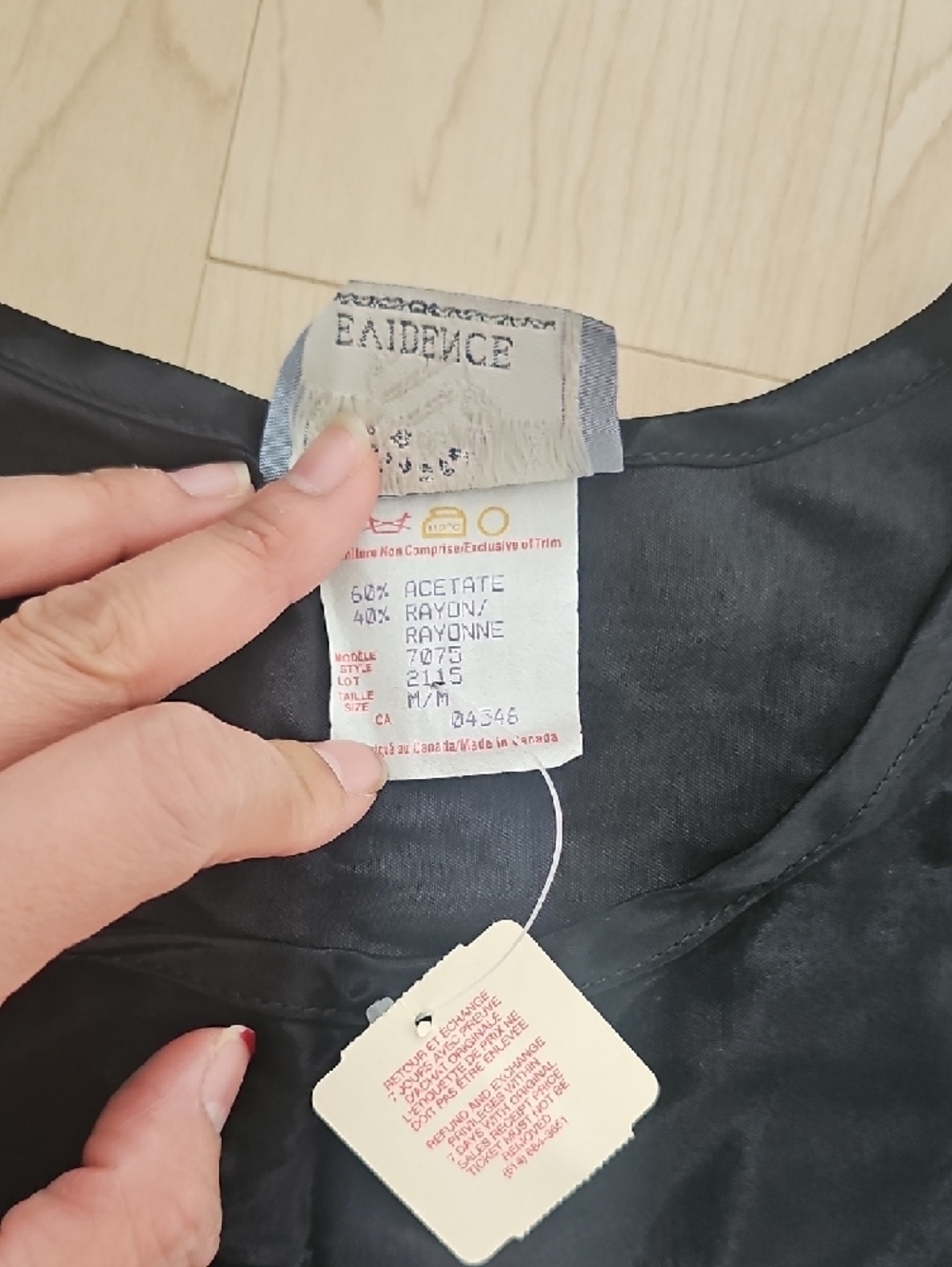 Vintage Black Blouse - Picture 3 of 5
